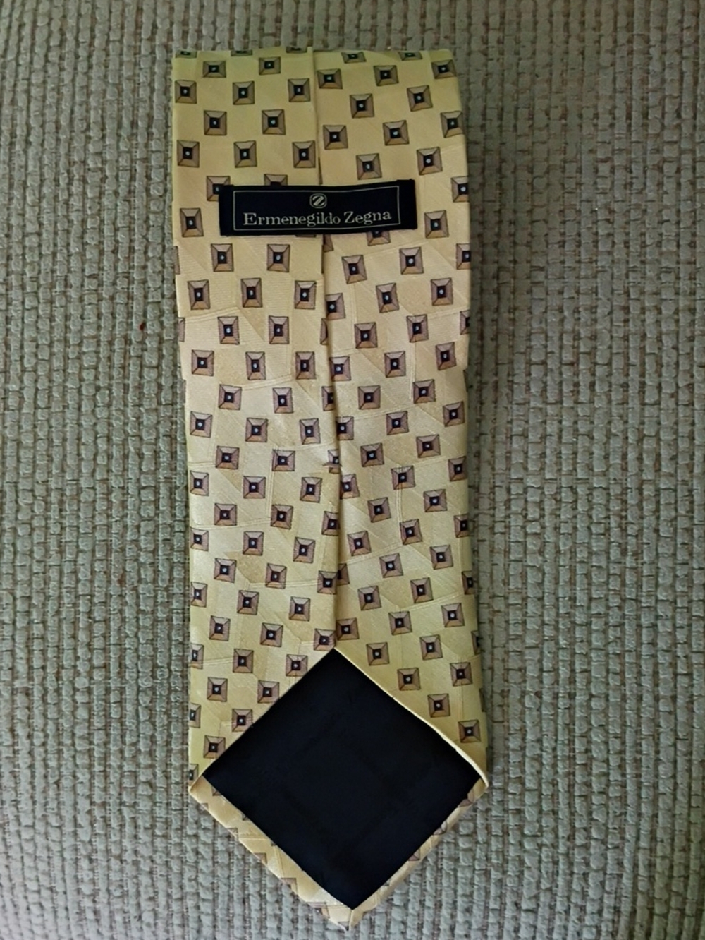 Ermenegildo Zegna Pale Yellow Silk Tie